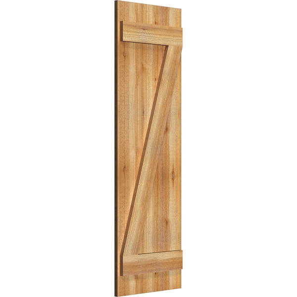 Joined Board-n-Batten Shutters W/Z-Bar, Rough Sawn Western Red Cedar, 16 1/8W X 50H